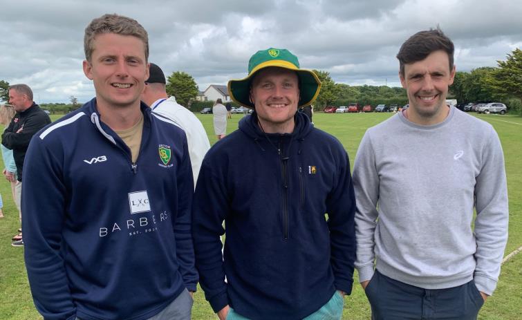 The hard-working Burton ground staff - Jack Davies, Toby and Luke Hayman